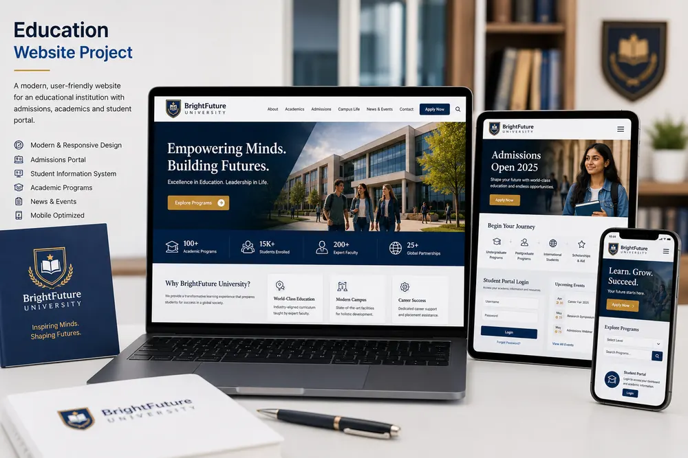 Education website concept