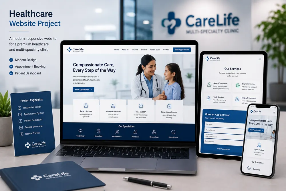 Healthcare website concept